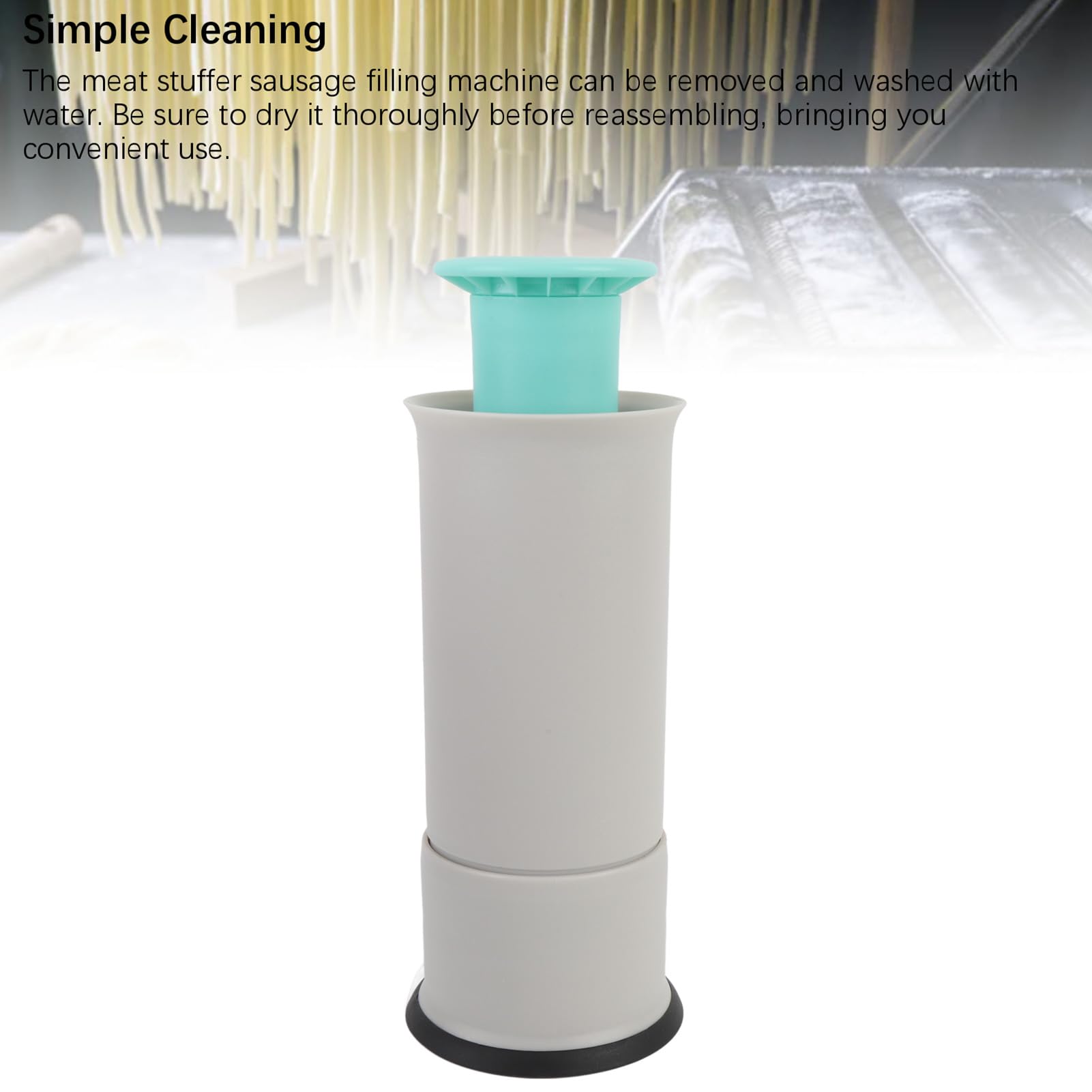 Manual Sausage Stuffer with 4 Tubes, Hand Operated Meat Filler for Homemade Sausages