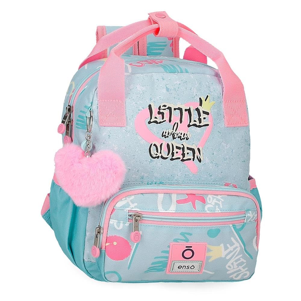 Enso Little Urban Queen Mochila Preescolar Adaptable a Carro Azul 23x28x10 cms Poliéster
