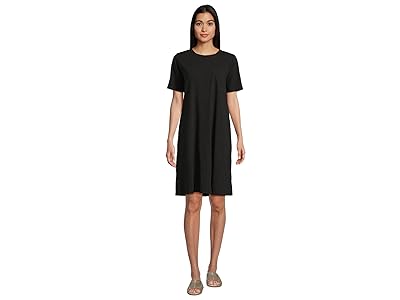 Eileen Fisher Organic Cotton Slubby Jersey Crew Neck T-Shirt Dress Women