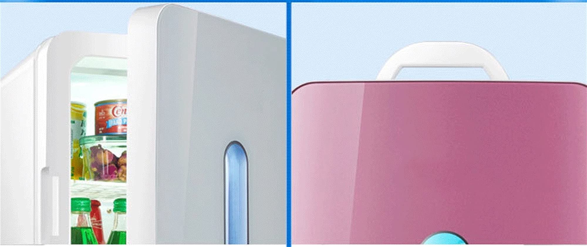 Mini refrigerador para coche de 20 litros con conservación del calor, ideal para coches pequeños y hogares. Enchufe de 12 V (color: dorado, tamaño: 12 V, 110 V y 220 V).