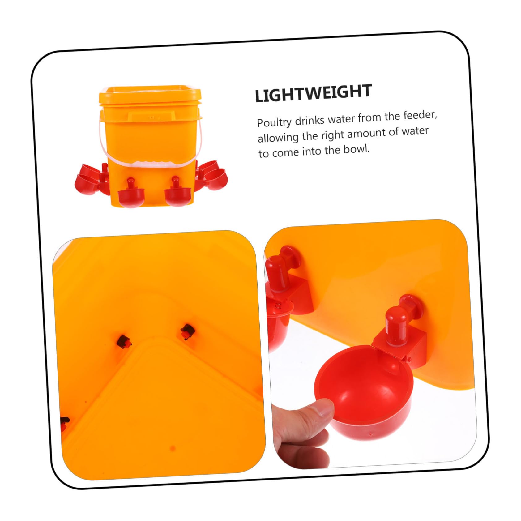 Abreuvoir pour Poulets Automatique avec Tasses D’abreuvement, 1 Set | Remplissage Facile, Distribution Automatique de L’eau, pour Cailles et Animaux Domestiques