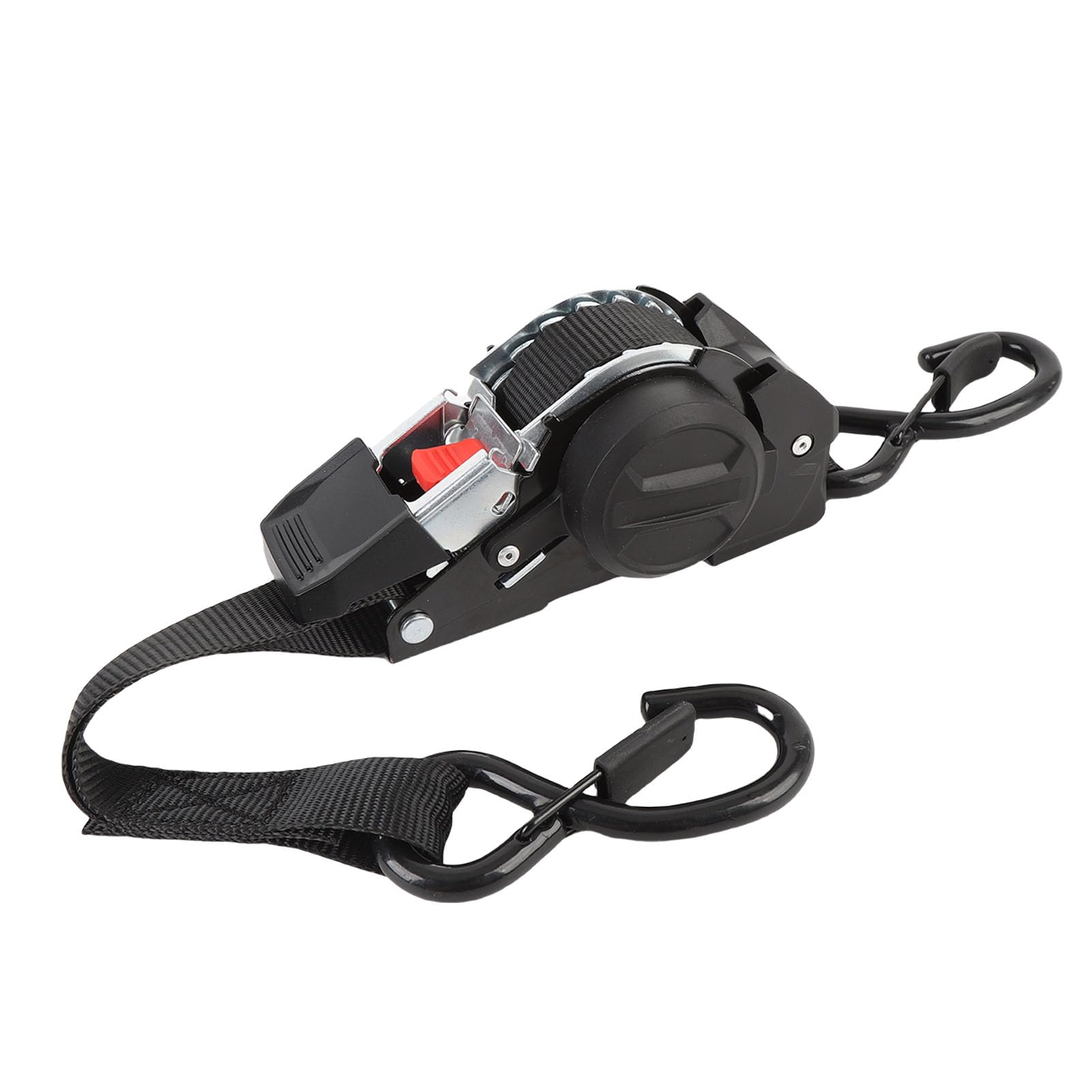 Zunate 2 Stück Ratschengurte, 2,5 cm X, Automatisch Einziehbare Zurrgurte mit S-Haken, 1760 Lbs Bruchfestigkeit für Boot, Jet-Ski, Motorräder, ATV, Anhänger