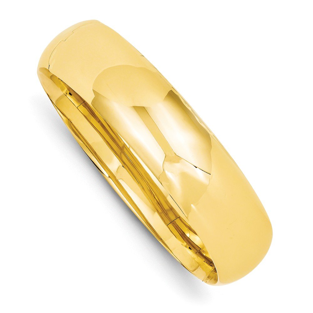 Sonia Jewels 14k Yellow Gold 11 16 Oversize Hinged Bangle Cuff Bracelet 7 Width 19mm