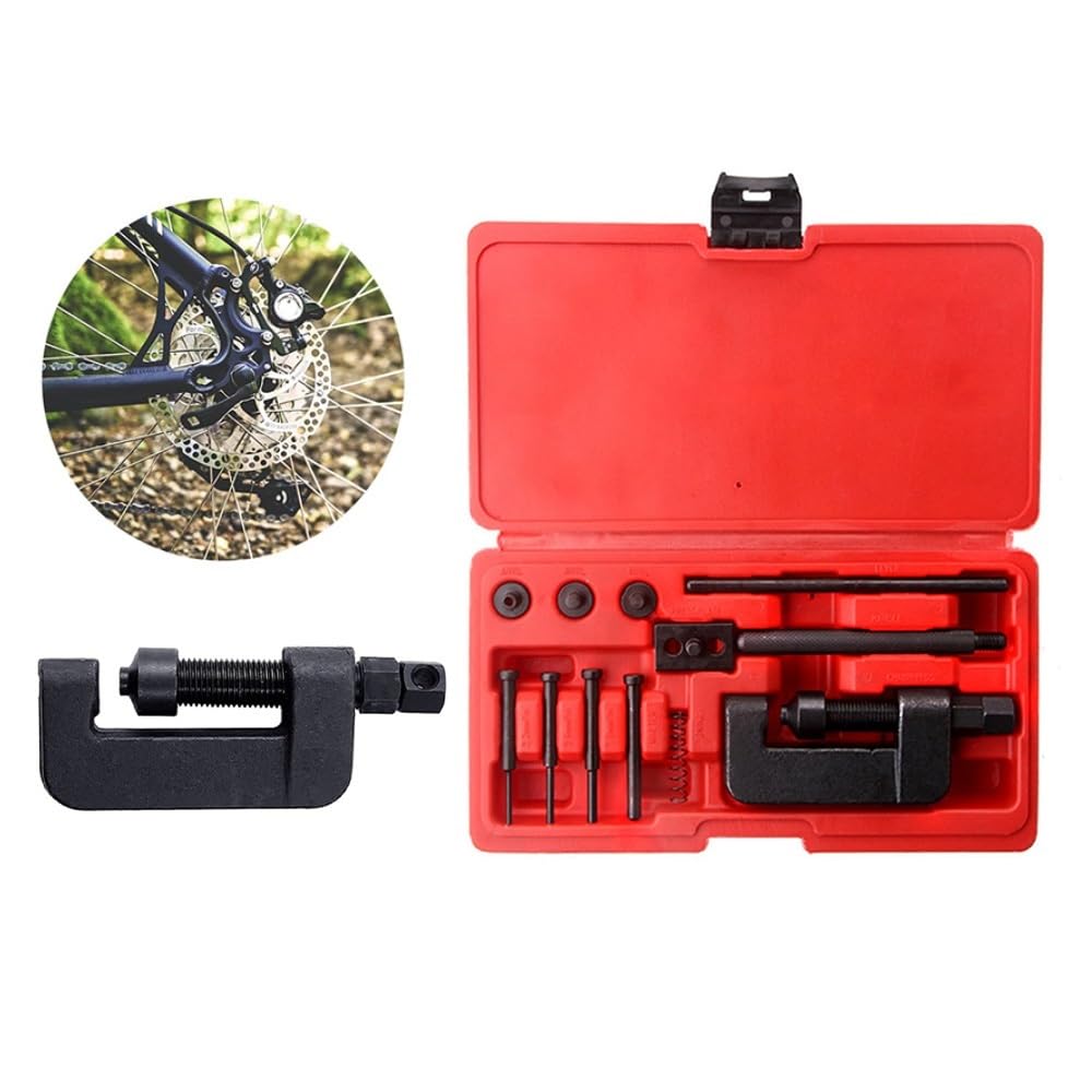 AWEDKKFI Estrattore volano Estrattore volano Motore Attrezzo per rivettare l'interruttore della Catena del Motociclo, 13 Pezzi, Kit di Strumenti per la rimozione della Catena di distribuzione