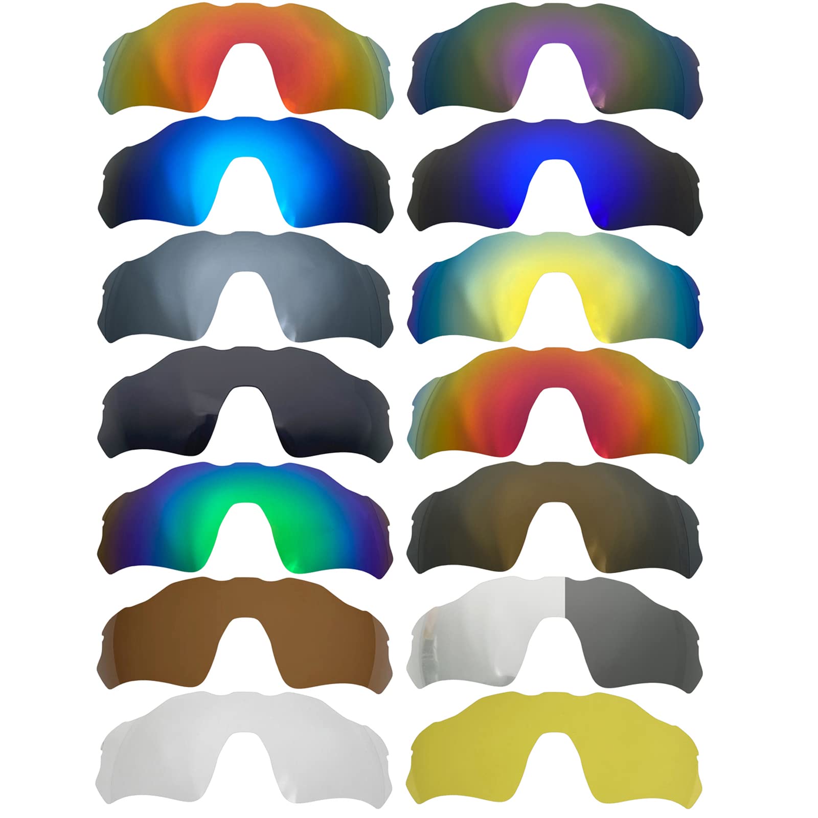 Lentes de repuesto para gafas de sol Oakley Radar EV Path OO9208/1.5 mm polarizadas/fáciles de instalar, Rojo oscuro, 134*46mm
