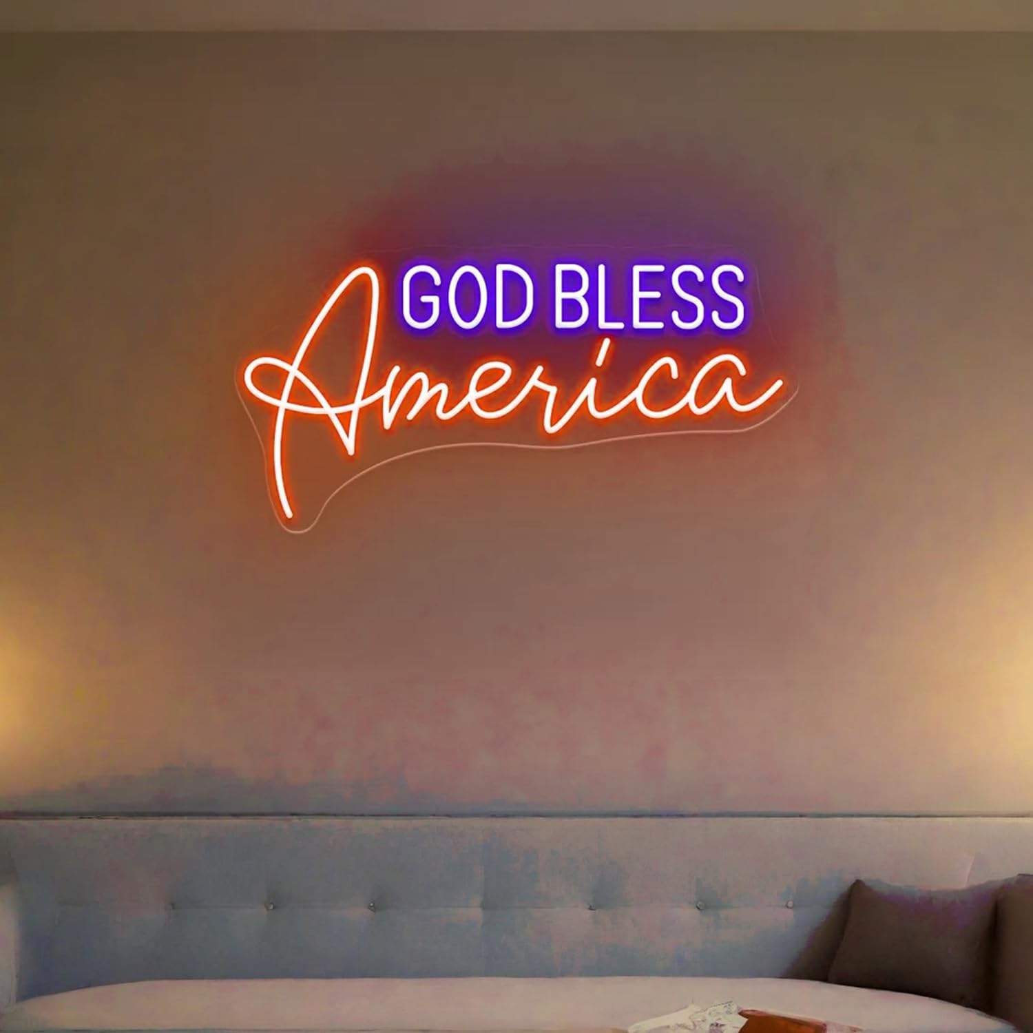 God bless America neon znak USA Dzień Niepodległości znaki patriotyczny znak Ameryka dekoracja ścienna