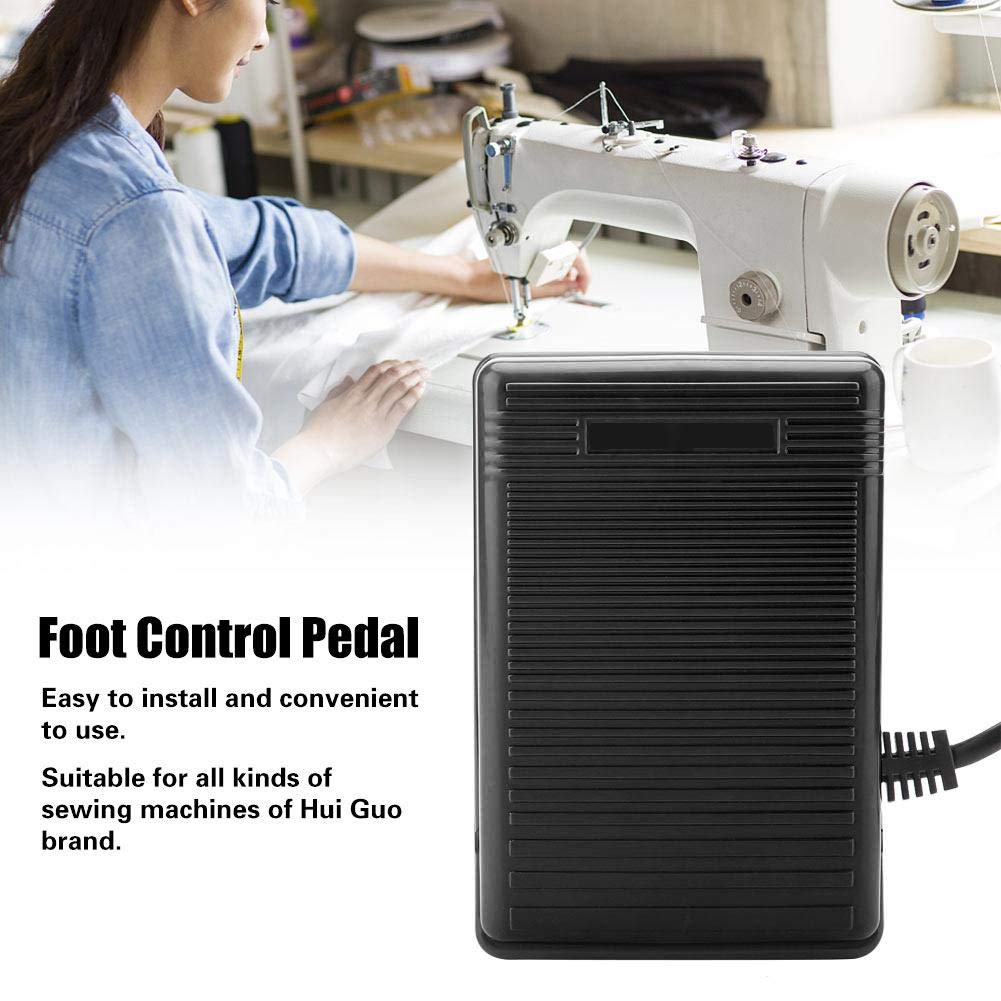 Hilitand Fußpedal für Nähmaschine, 220V, Grau, Kunststoff, EU-Stecker, Elektronische Geschwindigkeitsregelung, kompatibel mit Elite Nähmaschinen