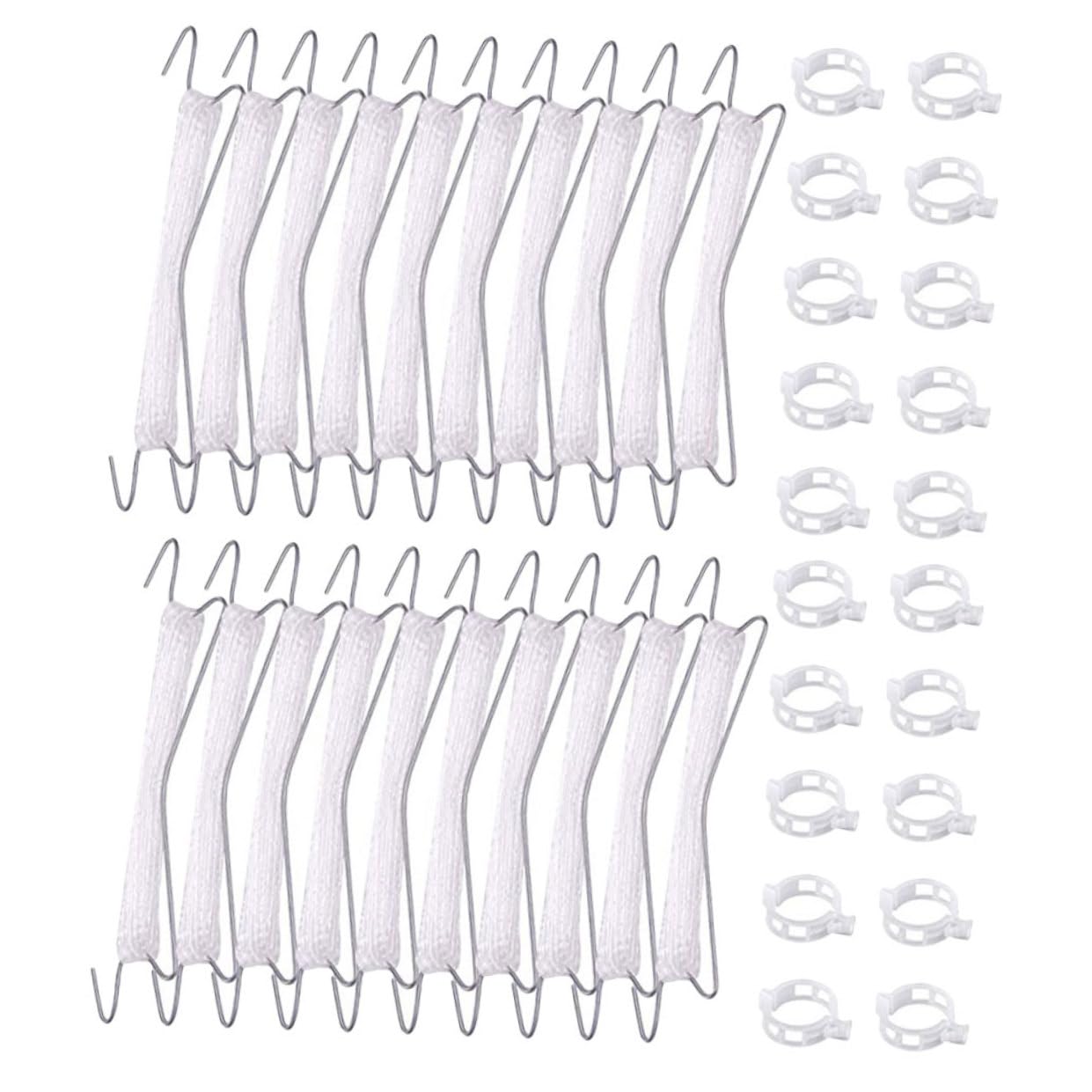 GANAZONO 2sets Ganci per Giardinaggio con per Supporto Piante Kit di Trellis per Pomodori e Cetrioli Ganci Metri di Corda per Massimizzare La Crescita Spazi Ridotti