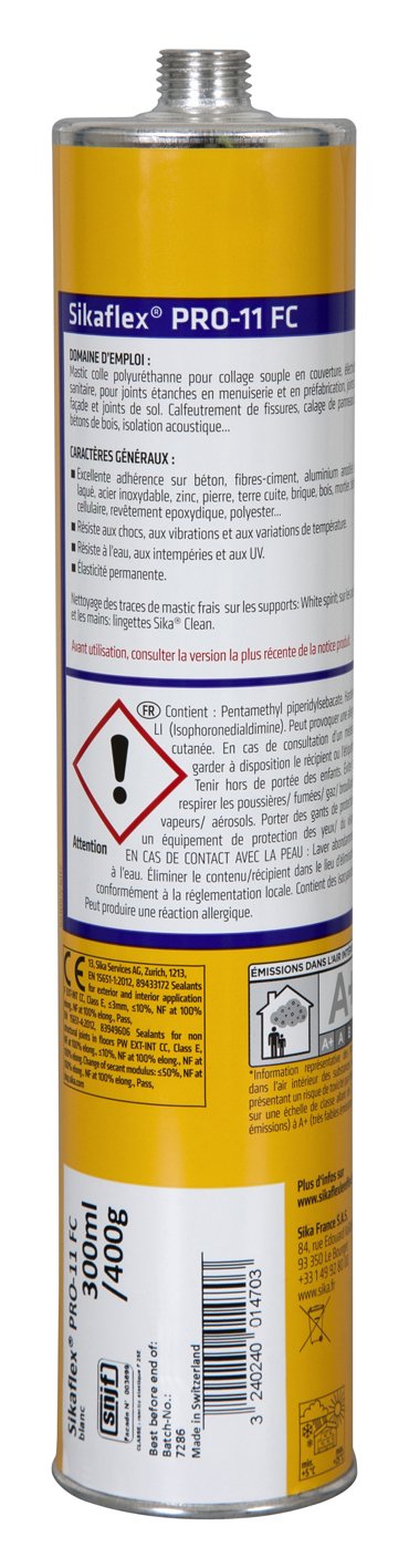 TIVOLY - Pistolet à Cartouche T-Gun F300 - Adaptable sur Perceuse et Visseuse & Sikaflex PRO 11 FC Purform Gris béton, Mastic polyuréthane PU tout en 1, mastic multi-matériaux