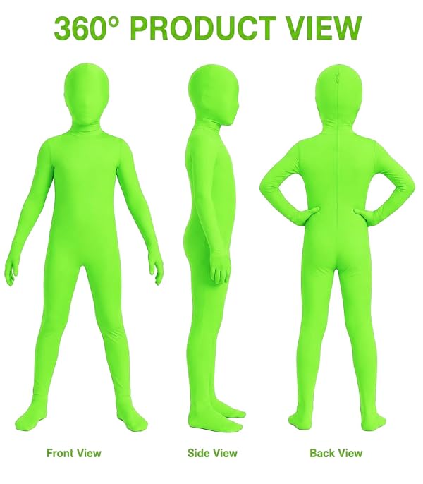 ATHX Kids Spandex Stretch Full Bodysuit Costume Child Halloween Cosplay Hood Body Suit Uniturd Zentai Skin Suit by ATHX - Used condition - Image 5