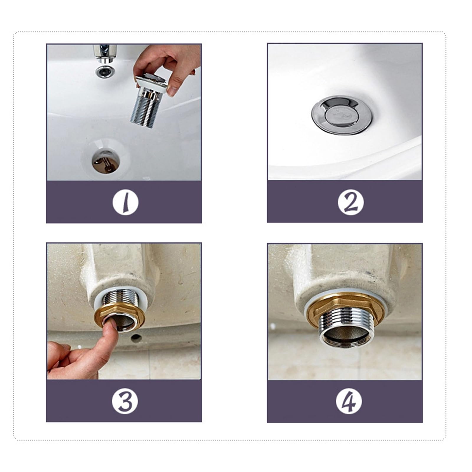Piletta Lavabo Oro Rosa Piletta Click Clack Universale Piletta Lavabo Bagno Ottone Tutto Rame Con Cestello Piletta Click Clack, oro Rosa, Ci Sono Dei Buchi
