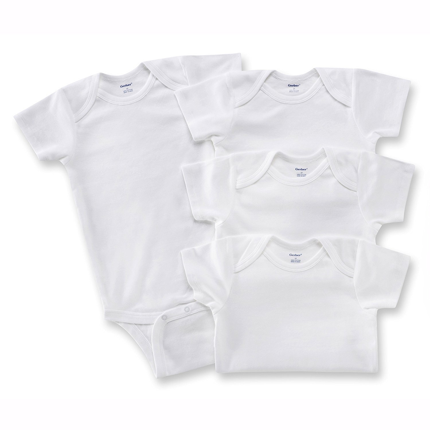 Unisex Baby 4 Pack Onesies