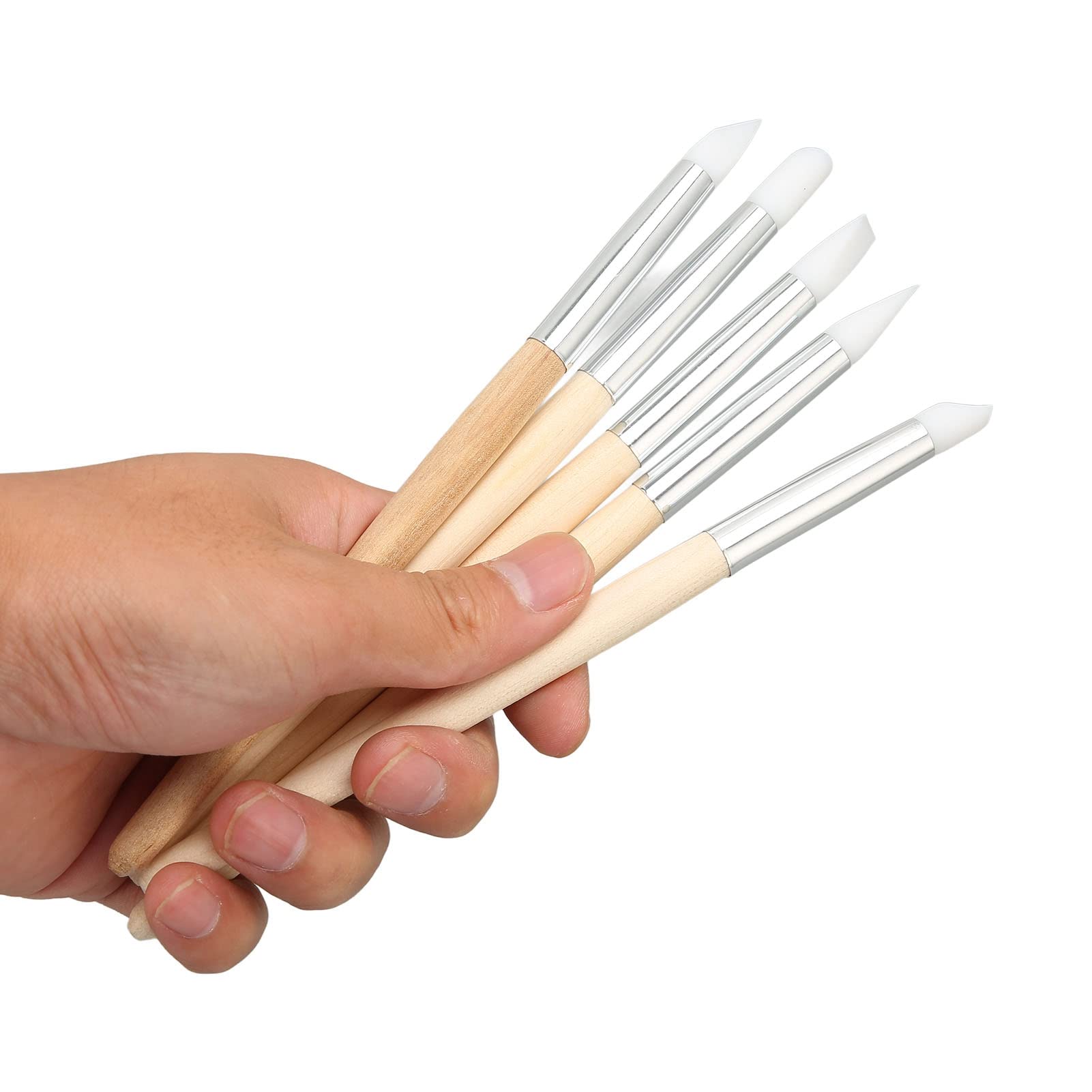 KIMISS Multi Functional Watch Dial Cleaning Tool Set - 5pcs Silicone Scratch Brush Pens for Efficient Watch Repair - Image 3