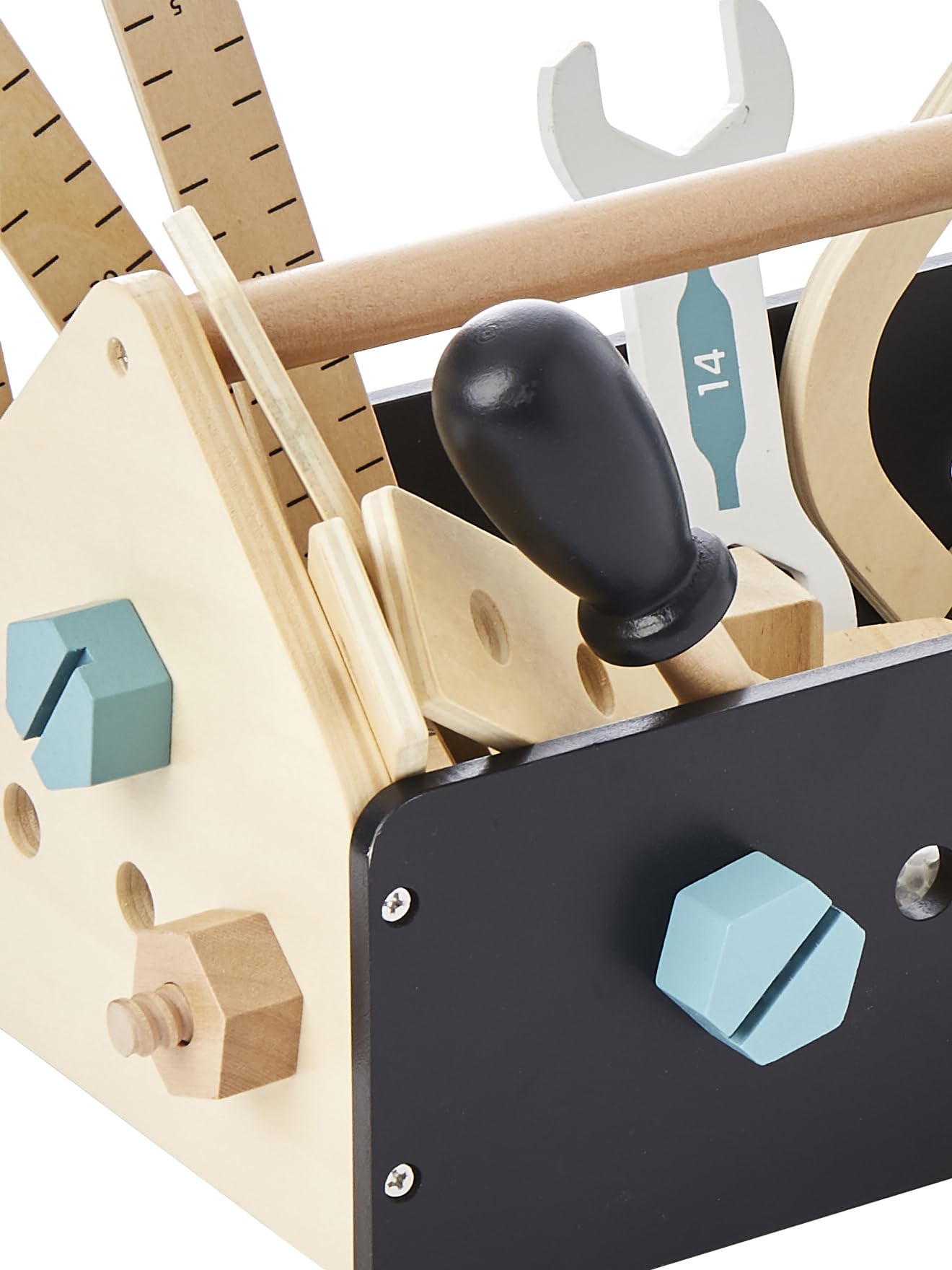 VERTBAUDET Boîte à Outils du Bricoleur en Bois Noir TU