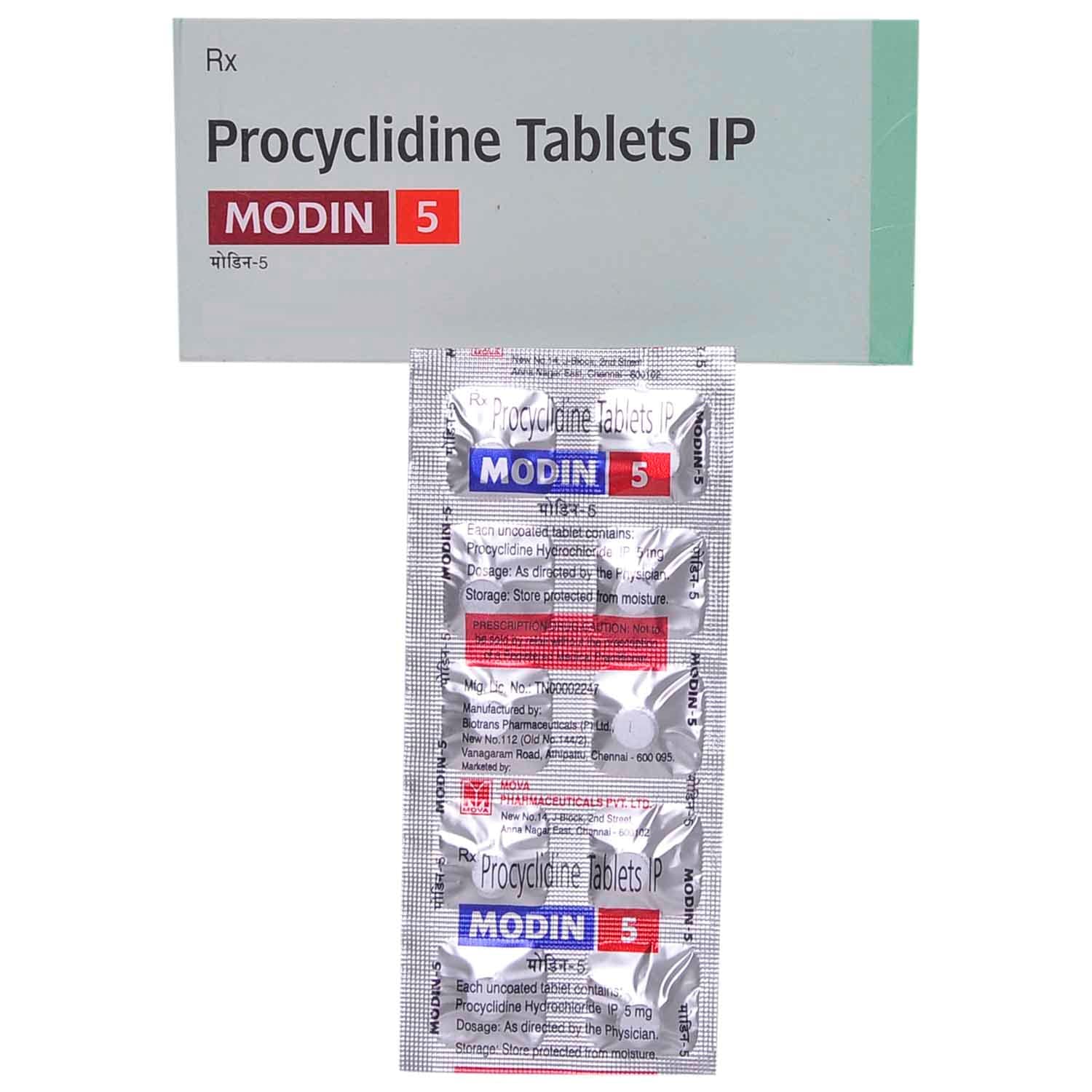 MODIN 5MG - Strip of 10 Tablets