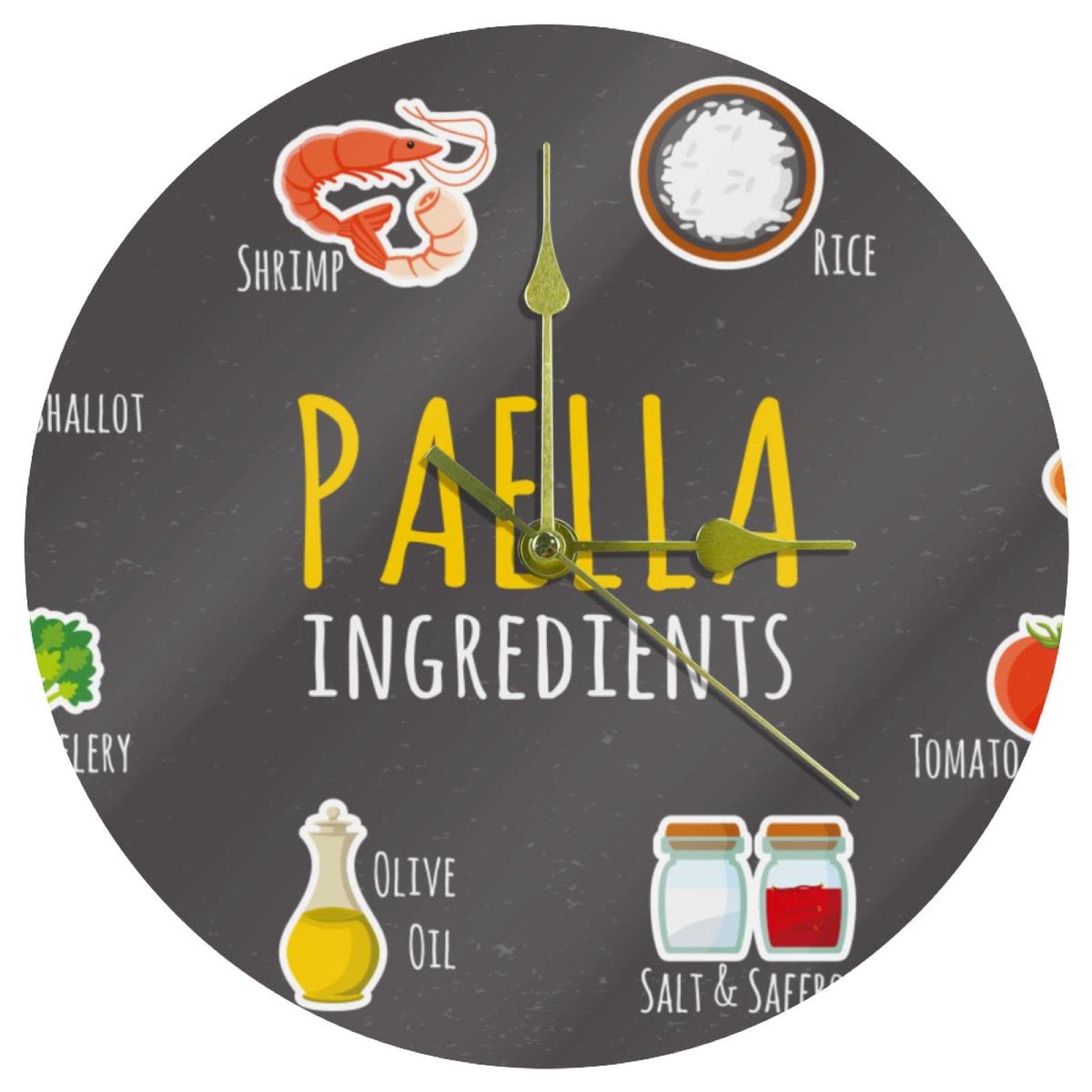 Horloge paella 24cm pour stopper les bruits de tic-tac stressants