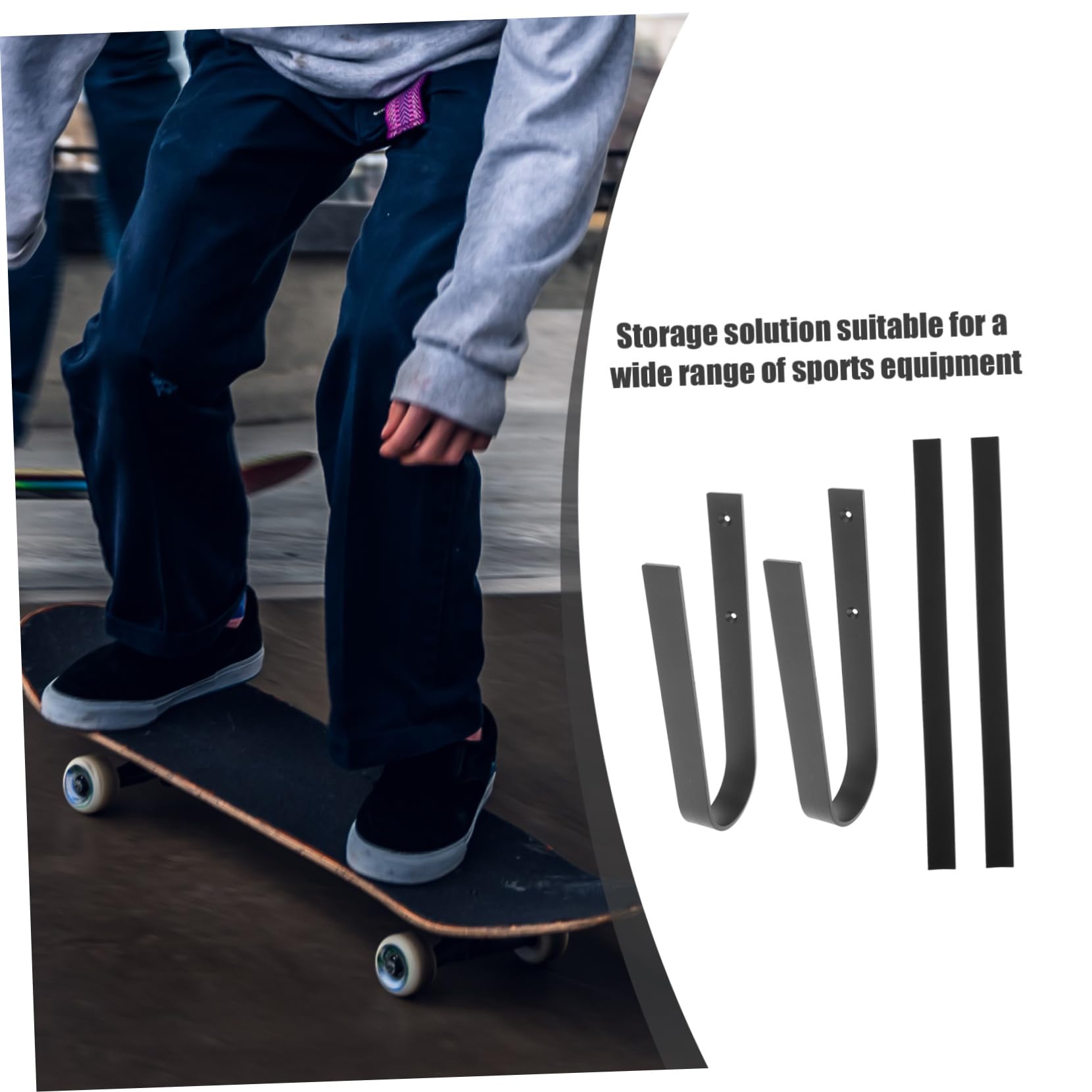 Generisch 1 Satz Skateboard-haken Surfbretthalterung Surf-rack Wandhalterung Für Surfbretter Wakeboard Planke Stütze Skateboard-aufhänger Surfbrettständer Gestell Sup-board Surfen Eisen