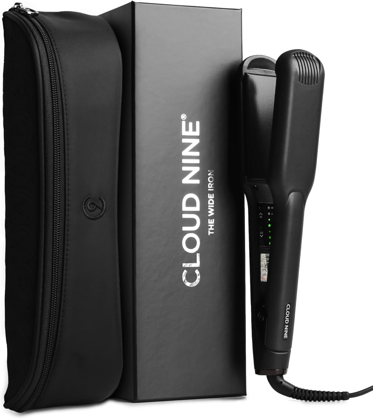 The Wide Iron Hair Straightener Gift Set | Ceramic Floating Plates Cushion Spring Flex Technology | Variable Temperature Control 100°C - 200°C | Professional Design for Range of Hair Types…