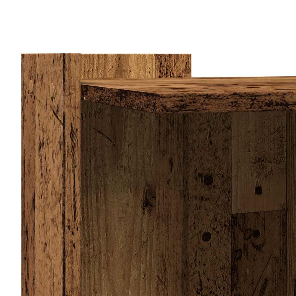 Katzenklo-Möbel Katzenschrank, Katzenhaus in Altholz-Optik, Katzenhöhle und Beistelltisch aus Holzwerkstoff für Katzenklo oder Katzenbett, 42 x 42 x 51 cm