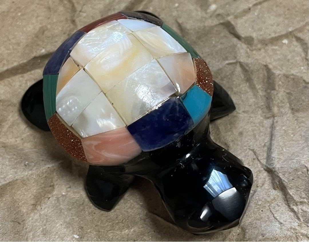Amazon.co.jp: 黒曜石 マヤ tortuga カメ 置物 メキシコ 宝石 : ホーム 