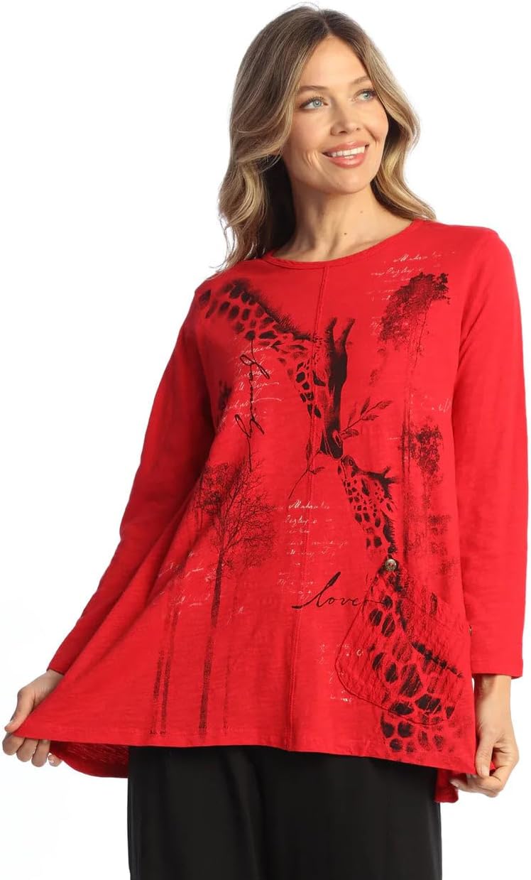 Jess & Jane Women's Mineral Washed Front Seam Top - M134