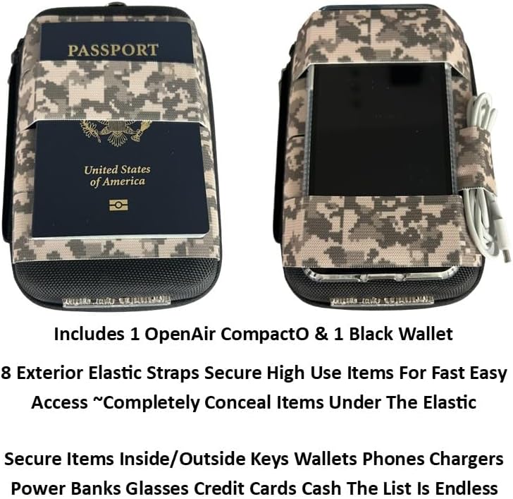 Miniatura 2 de Keyfit Tools OpenAir CompactO - Funda de transporte para hombres con diseño de camuflaje para hombres  Libera tus bolsillos y organiza tu vida