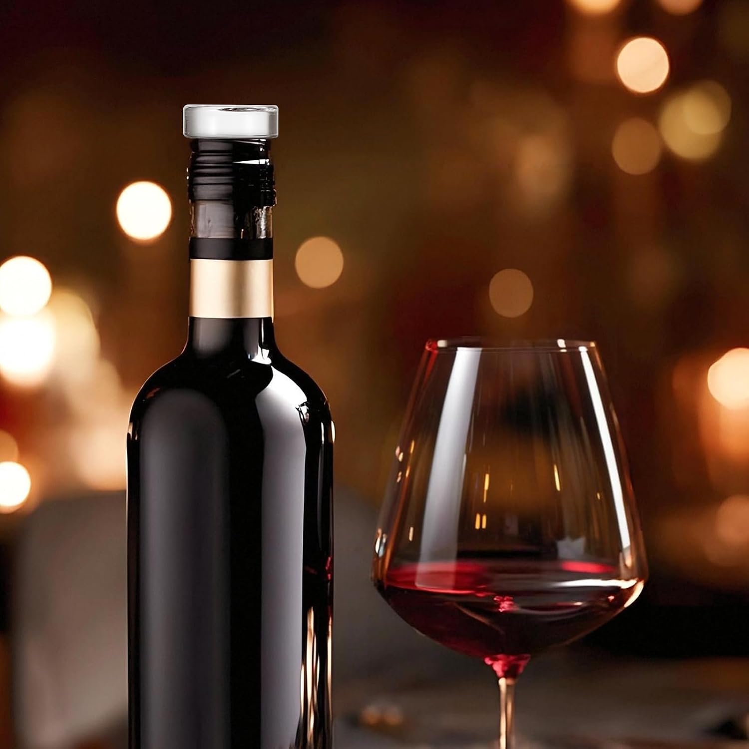 Amosfun 10pcs Wine Bottle Stopper Set Reusable Glass Wine Bottle Plugs