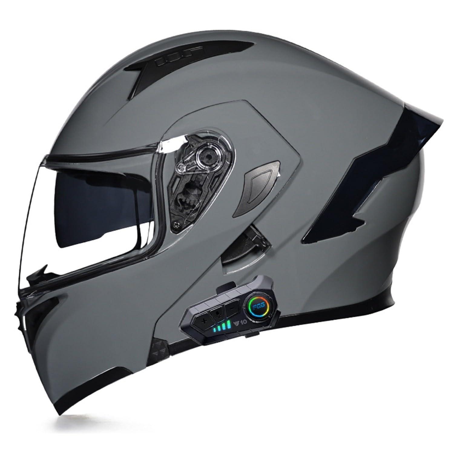 Modularer Motorradhelm Klapphelm Motorräder Integrierter Bluetooth Motorrad Helm mit Doppelvisier ECEDOT Zertifiziert Sturzhelm für Damen und Herren KlappIntegralhelme