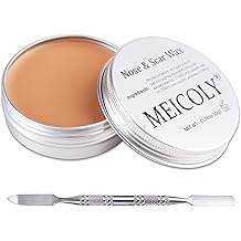 MEICOLY Scar Wax Kit with Spatula,SFX Scar Makeup,Fake Scar Modeling Wax for Realistic Scar,Wound and Cut,Halloween Special Effects Cosplay,Fake Nose Putty Stage FX Makeup,Light,(1.76Oz)