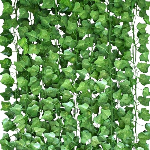 LOVMINA 270 Feet 36 Pack Fake Vines for Room Decor, Artificial Ivy Greenery Garland Vine Leaves, for...