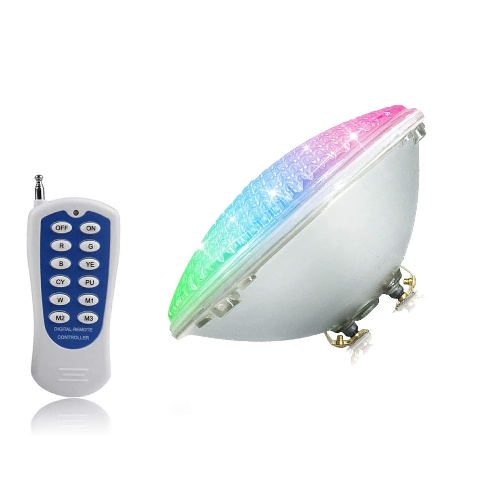 Guoddm Light Submersible Led Pool S - With Remote Control Waterproof Underwater Rgbw Par56 Pool Bulbs, 12V Led Swimming Pool Underwater Ip68 Waterproof For Inground Pool ( Size : 45W )