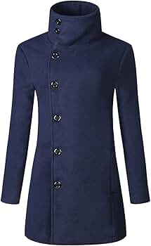 Winter Men's Single-breasted Stand-Up Collar Coat Buttons
