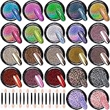 Zarte Textur: Das Spiegelnagelpulver hat kein Partikelgefühl, ist glatt und lässt sich leicht auf Naturnägel, Acrylverlängerungen, Gelverlängerungen und Gellacknägel auftragen.