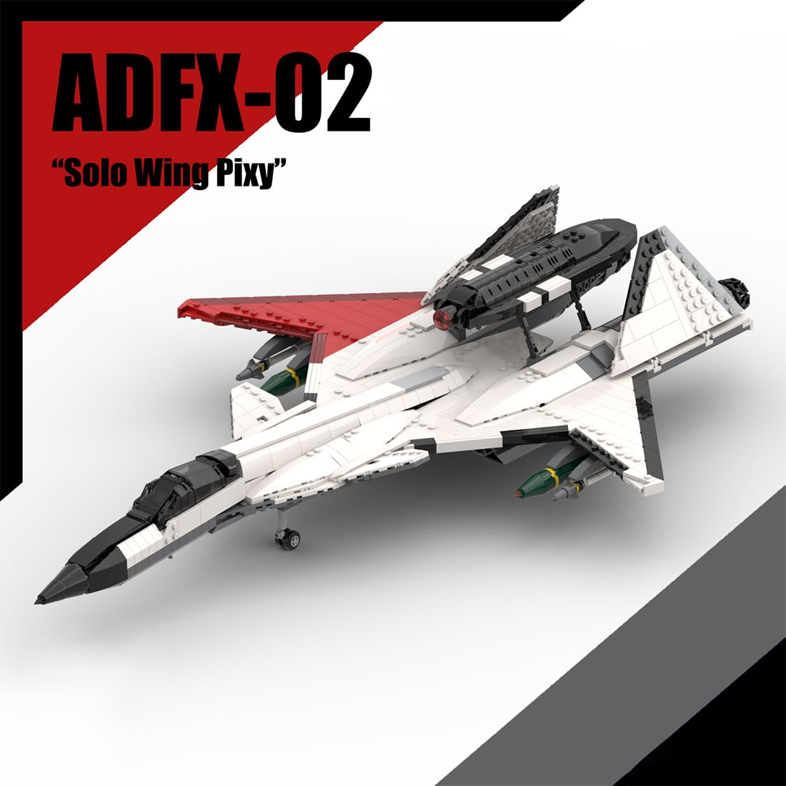 StrucToys ADFX-02 Fighter Airplane Military Building Blocks Set for Adults, Detailed DIY Military Plane Model, Perfect Kit for Collectors(1423PCS)