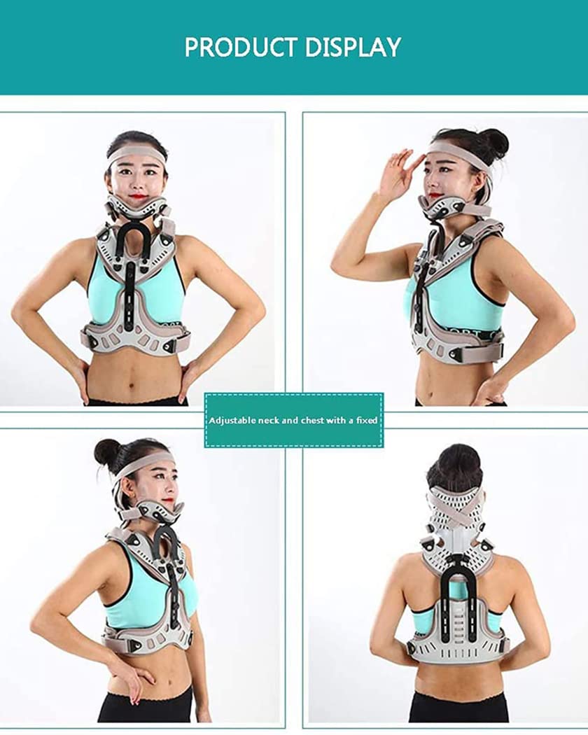 Ortesis torácica ajustable para cabeza y cuello, soporte de fijación torácica Cervical, férula de rehabilitación Cervical, soporte Lumbar en U, soporte para cuello