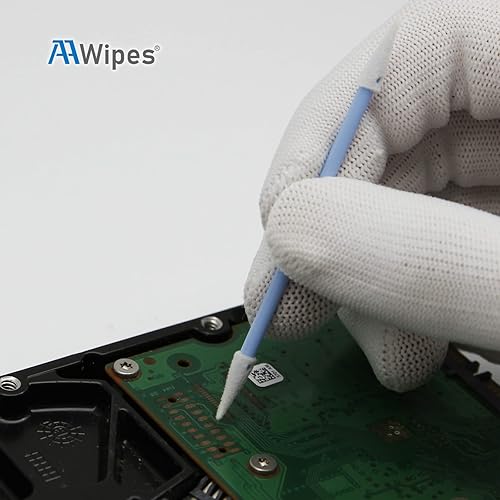 Miniatura 7 de AAwipes Hisopos de limpieza de doble punta de 2.9 pulgadas [nuevo] (100 unidades de cabeza azul de 0.126 in, 2.874 in de longitud), hisopos