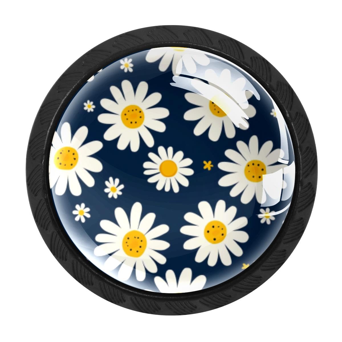 Heoeh Multi 8 4 Pcs Kitchen Cabinet Knobs, Daisies Drawer Knobs Dresser Handles