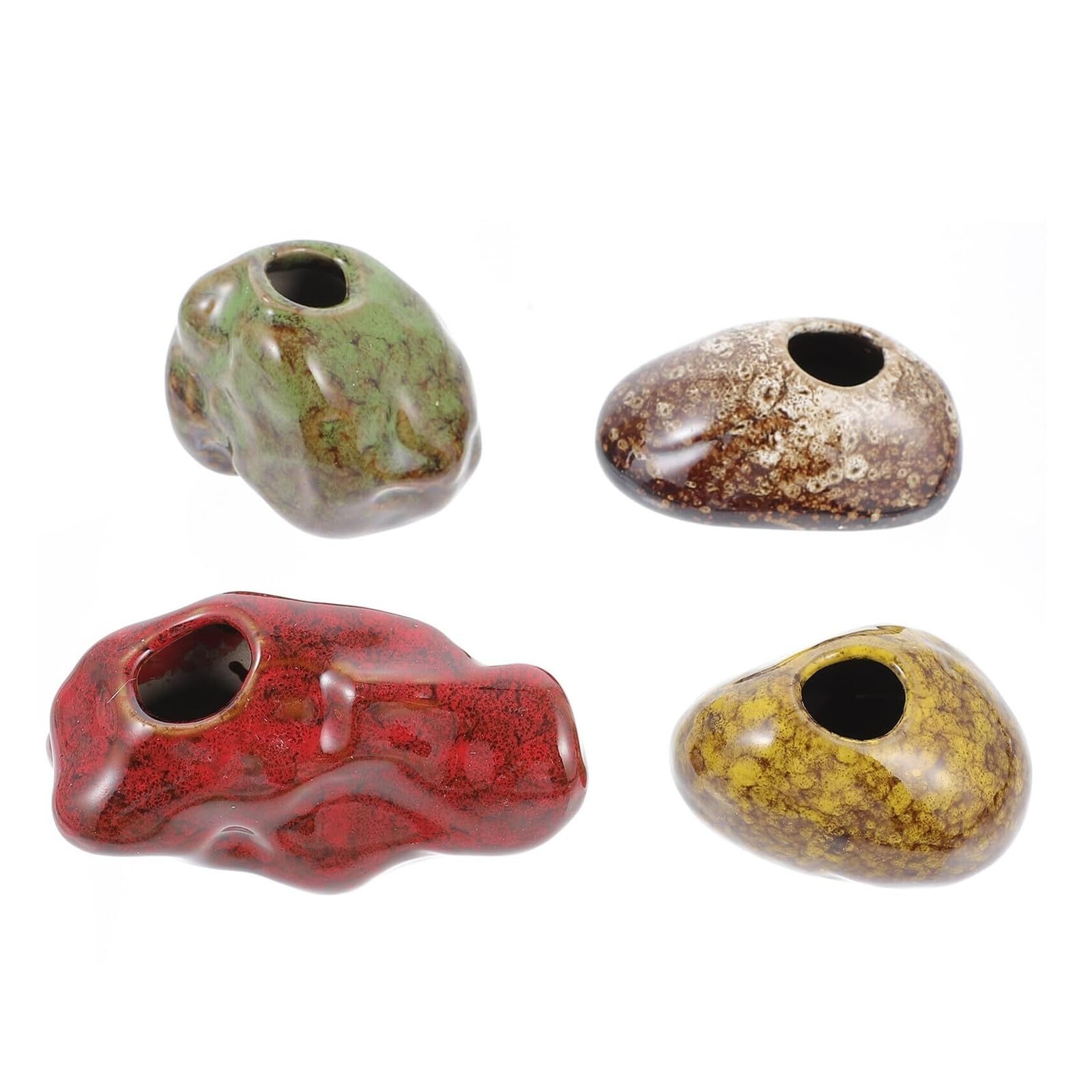 Jarrones para Flores Conjunto de jarrones for arreglos Florales, recipientes hidropónicos con Esmalte Decorativo Que Cambia Horno Centros de Mesa