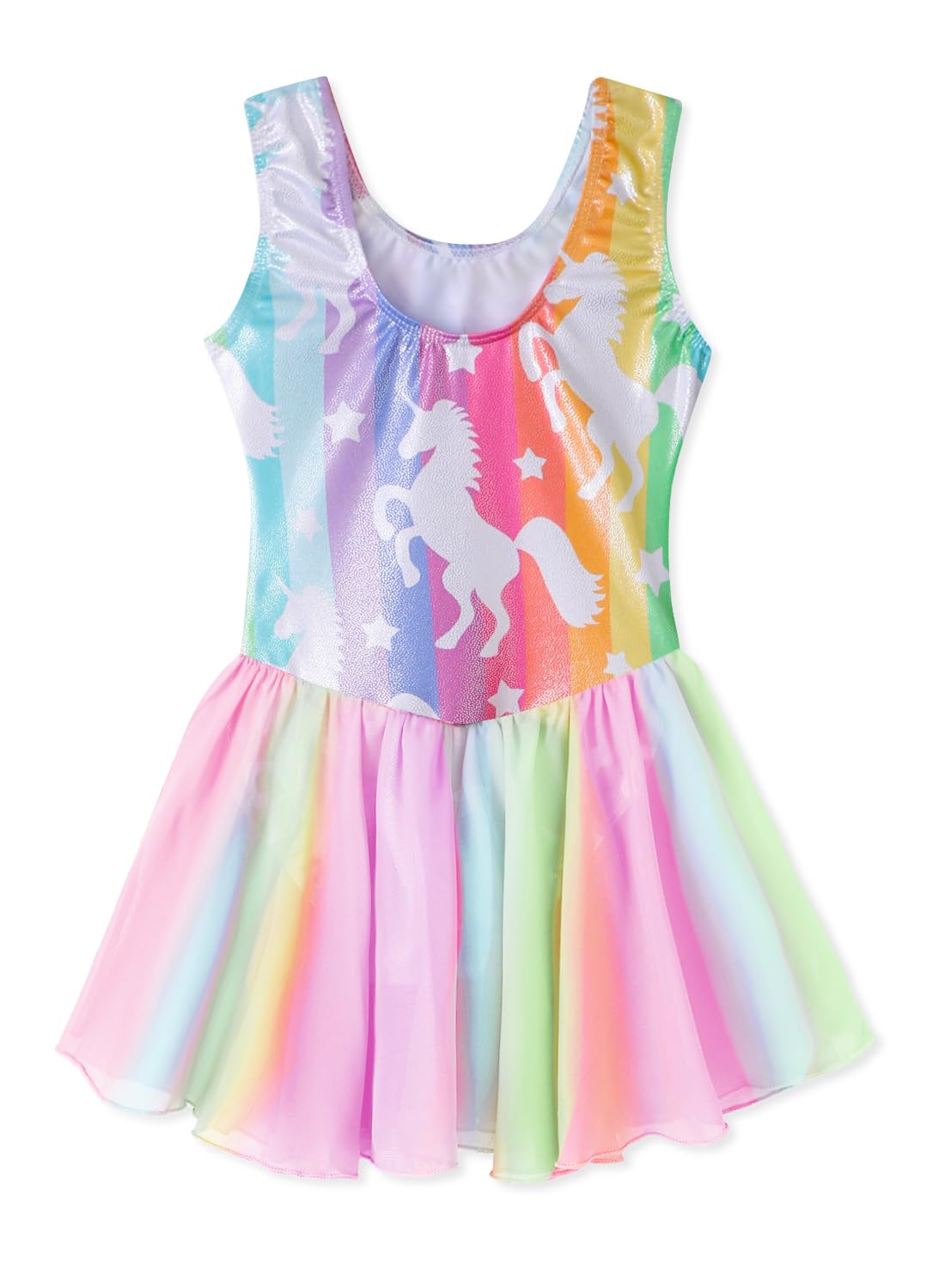 EQSJIU Leotardo de ballet con falda tutú para niñas, danza, gimnasia, niños pequeños, vestido de fiesta de copo de nieve brillante