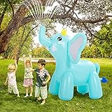 Inflatable Water Sprinkler for Kids ,Inflatable Elephant Water Toy,Lawn Sprinkler Toy for Toddles,Summer Outdoor Fun, Backyard Water Play Toy 48”