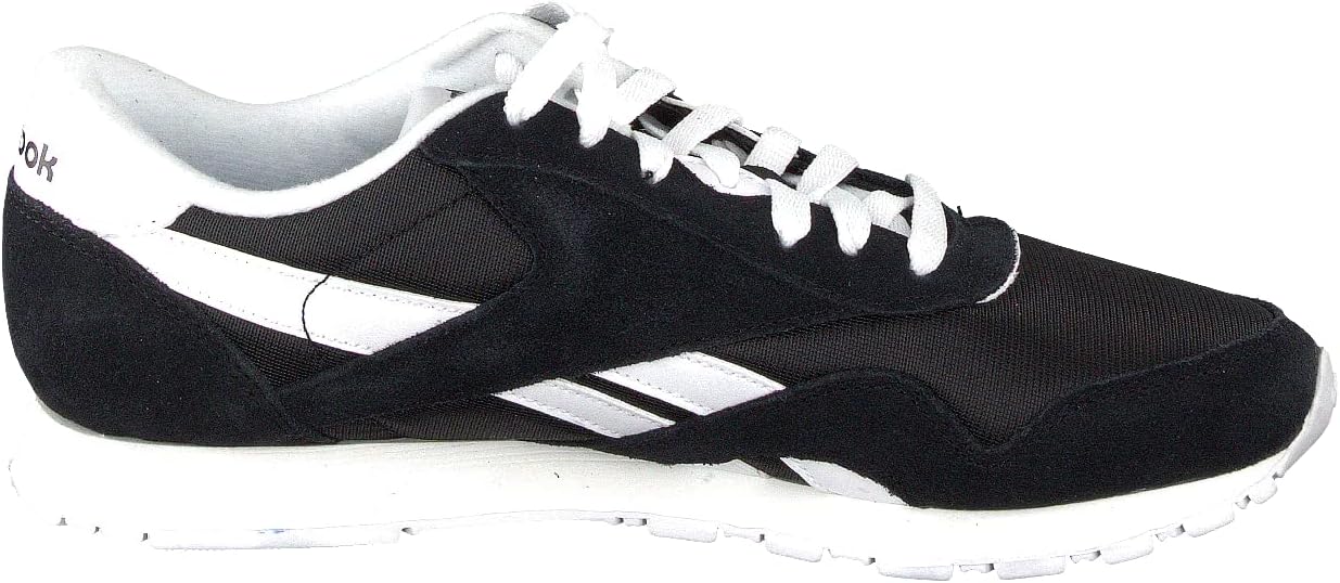 Reebok Men's Classic Nylon Sneaker 8.5 Black/White/Black