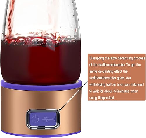 Miniatura 2 de Sabreon Decantador eléctrico inteligente de alta calidad decantador de hidrógeno inteligente recargable por USB cómodo y rápido