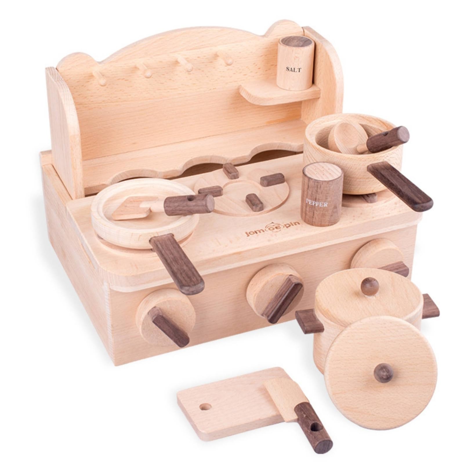 Aufbewahrungshaken Realistische Kinderküche Lernspielzeug Holz-Spielküche Für Eltern