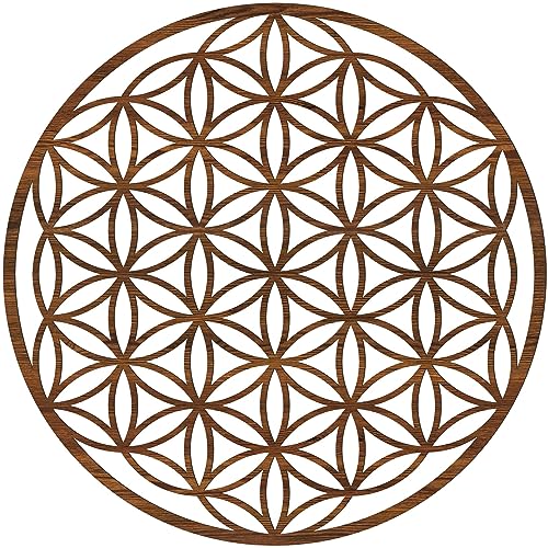 Generisch Blume des Lebens Wandbild aus Holz 21 5 cm Ulme