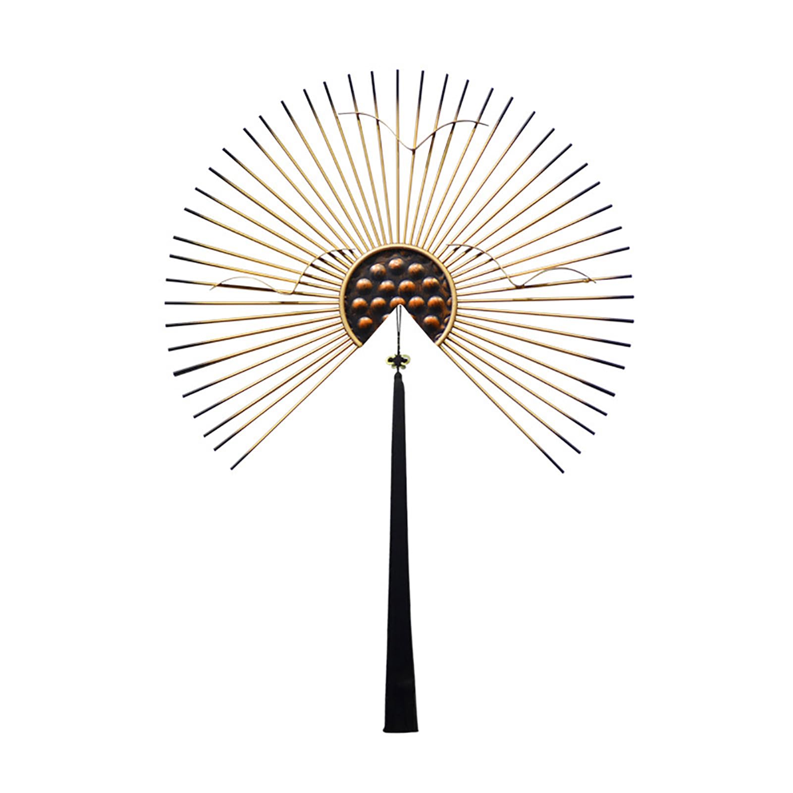 JYHCD Metal Fan Wall Decor Living Room - Large Wall Hanging Fan - Wrought Iron Fan Wall Art Decor, Modern Wall Sculpture Home Decoration for Living Room, Bedroom, Bathroom, Kitchen,40cm/15.7in