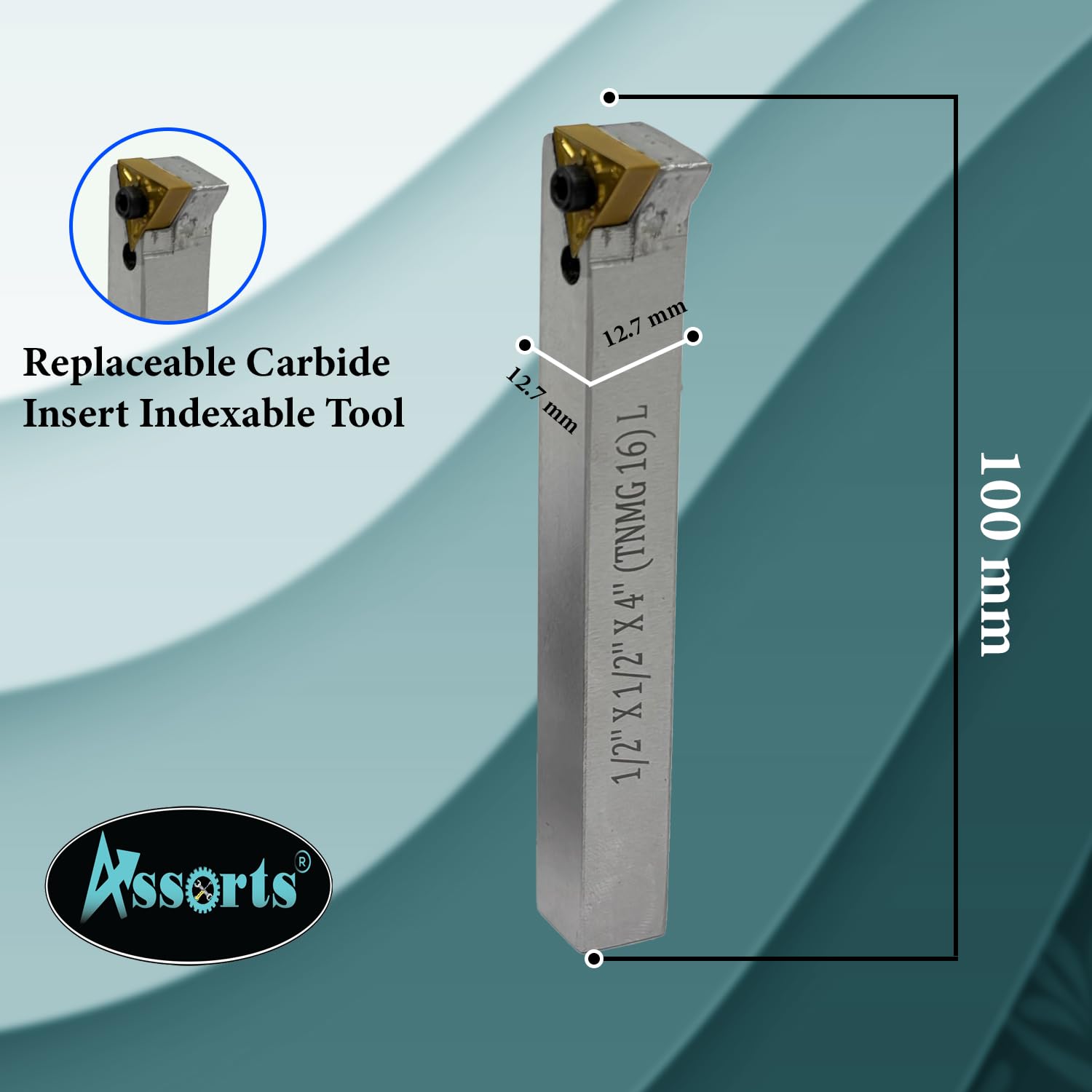 Cortador de moscas con punta indexable de carburo (Morse Taper 3MT) de tamaño grande de 100 mm de diámetro