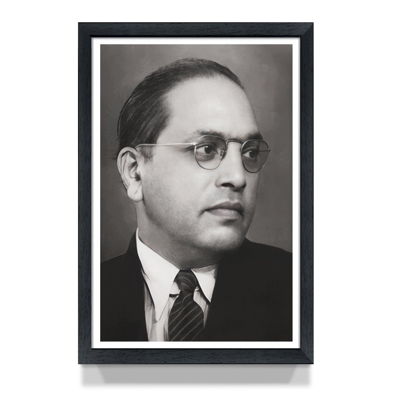 Dr. B. R. Ambedkar painting art Wood Frames with Acrylic Sheet (Glass) (Size 8x12 inches, Black Color Frame)-picture-11