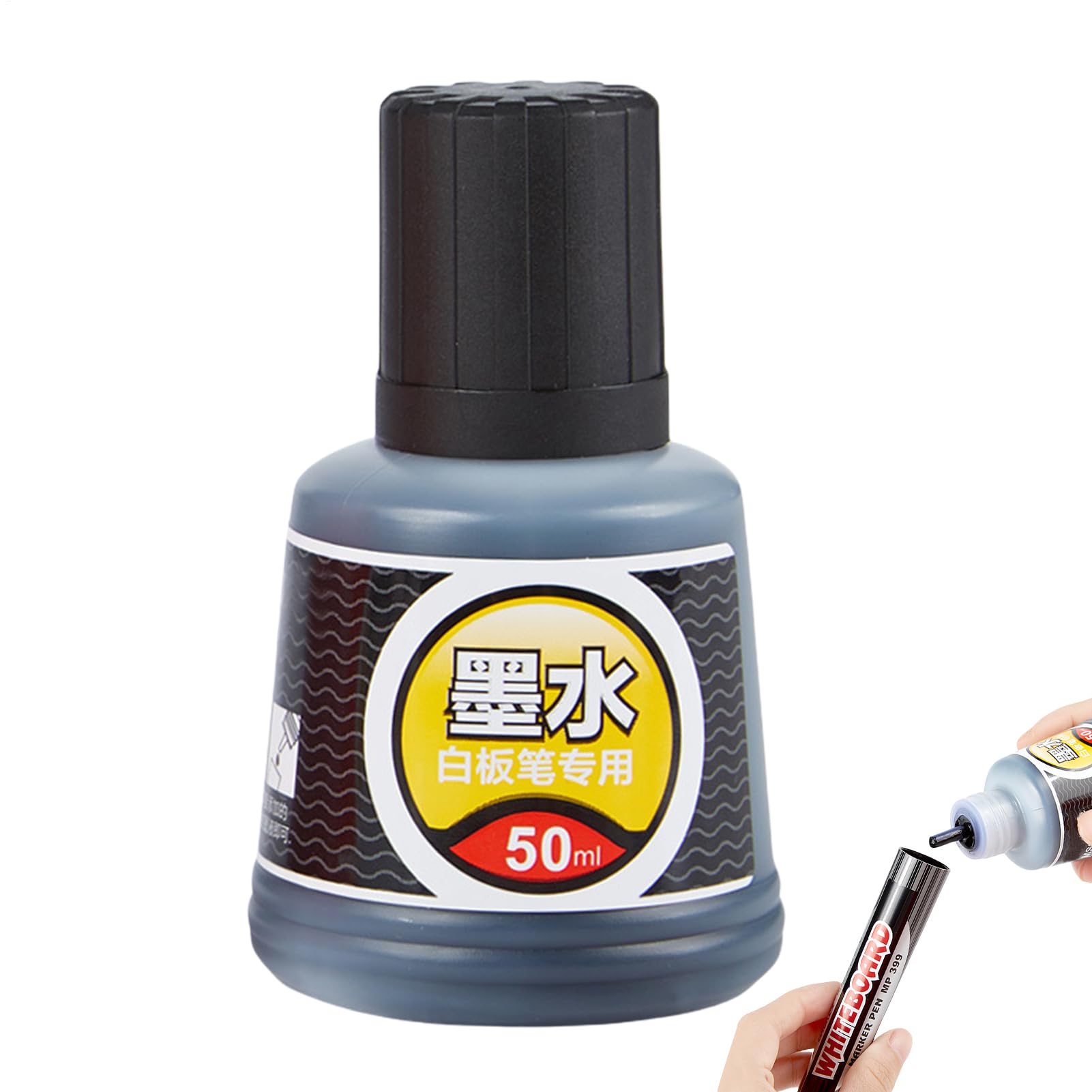 Refill Ink Whiteboard Marker - 50 ml Refill Ink | Whiteboard Marker Pen Black Red Blue 3 Colours School Office Supplies | Ideal for Clean and Uncomplicated Refill of Edding Highlighters | Mul