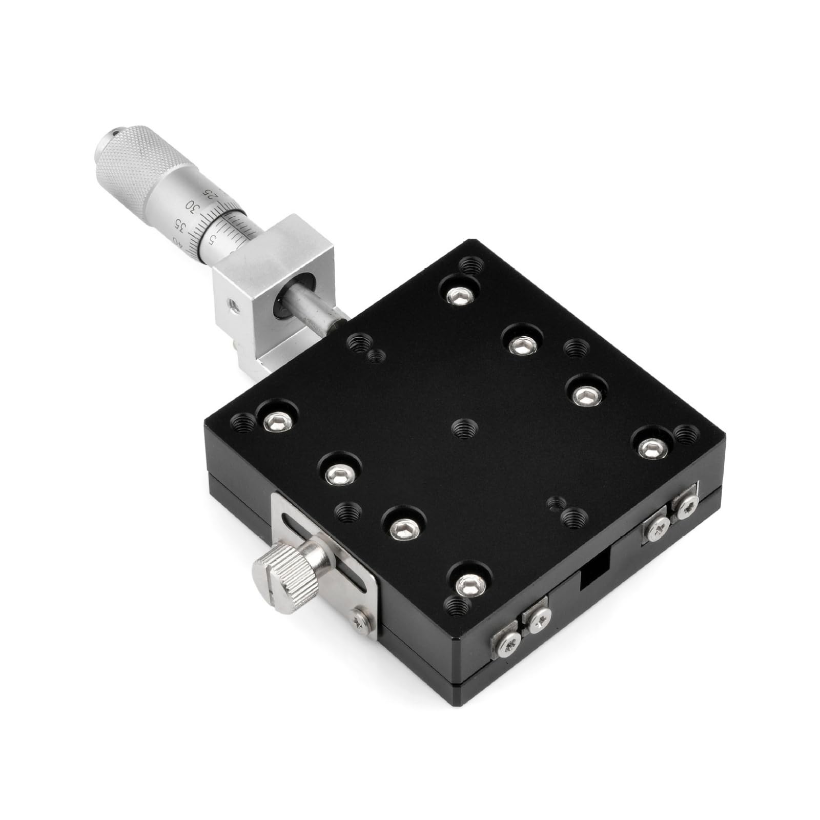 Piattaforma di Traslazione di Precisione Micrometrico Tavolo Traslazione Manuale in Metallo Supporto per Ricercatori, LX60-C