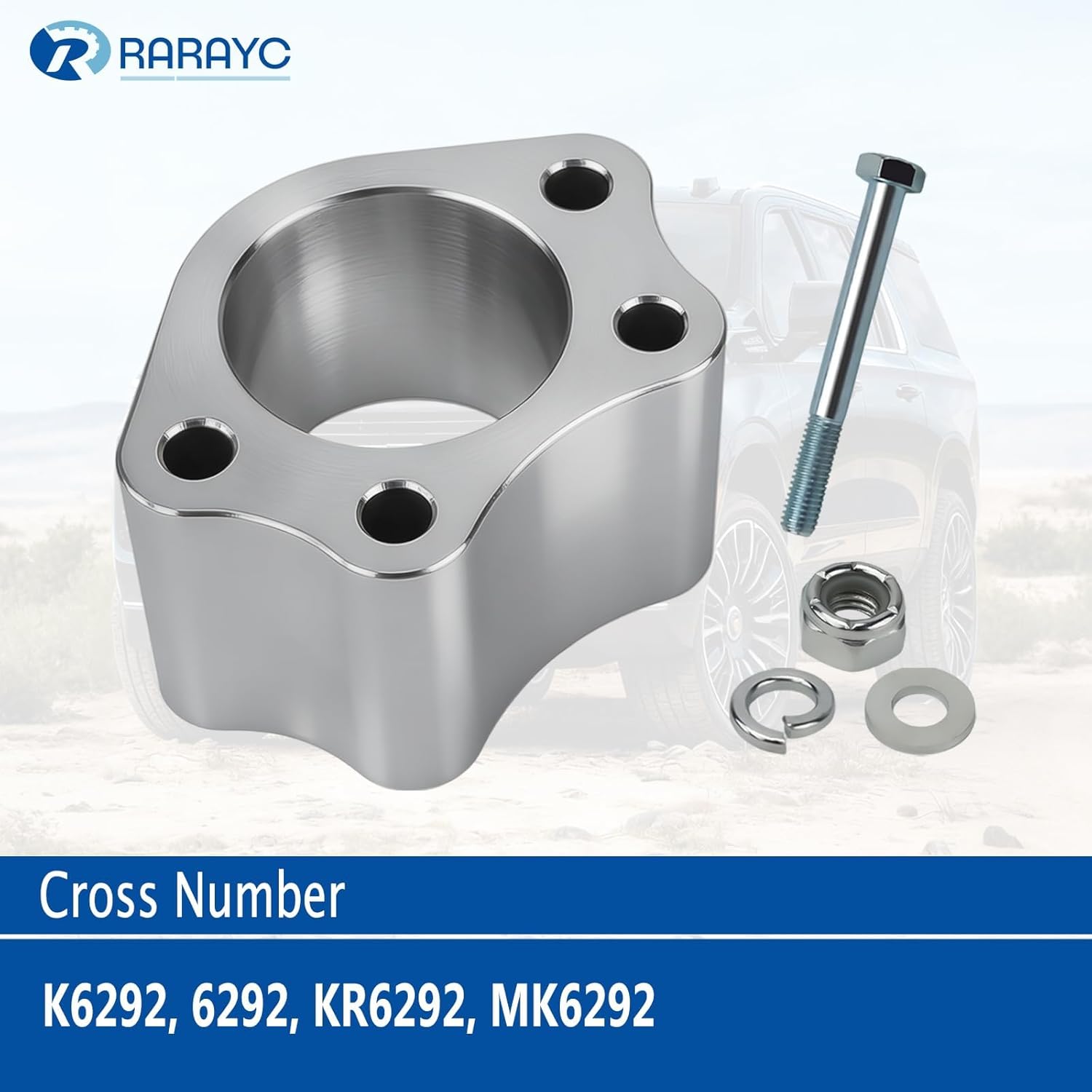 2" Ball Joint Spacers Complete Kit Compatible with Chevy Silverado 1500-3500 & GMC Sierra 1995-2024, Replaces K6292 6292 KR6292 MK6292 for Upper Control Arm Leveling